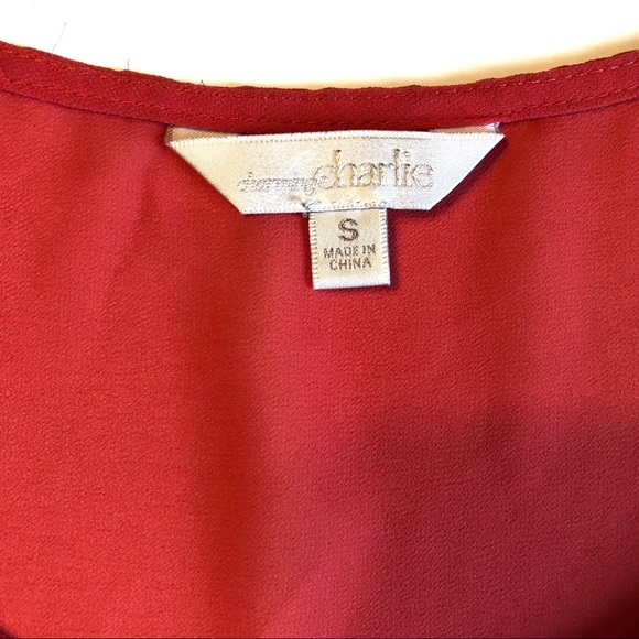 Coral, blue and white Striped Shirt - Picture 3 of 5